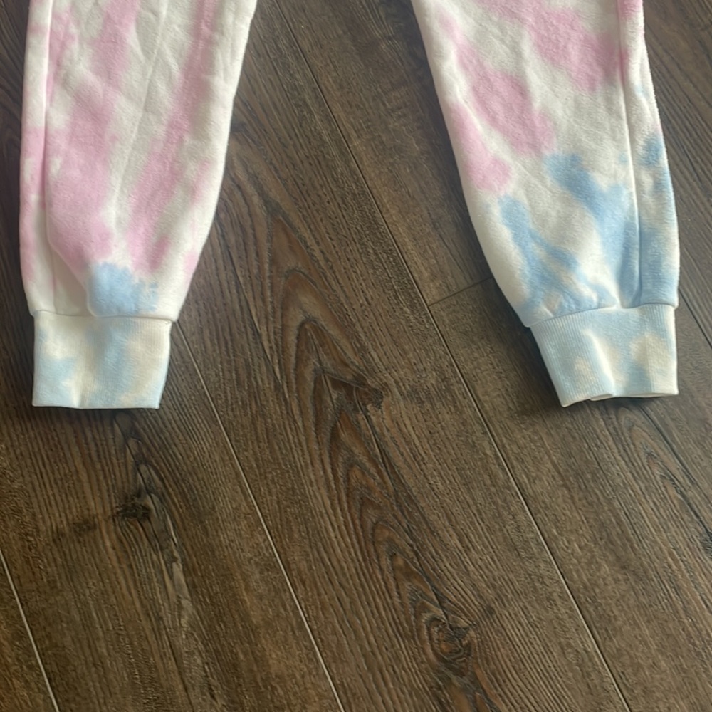 Pink and blue tie die joggers Small - Picture 2 of 7